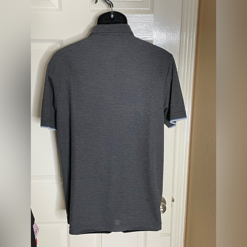 Travis Matthew Men's Gray Golf Polo Shirt Size L Polyester/ Acrylic‌ - Picture 4 of 9